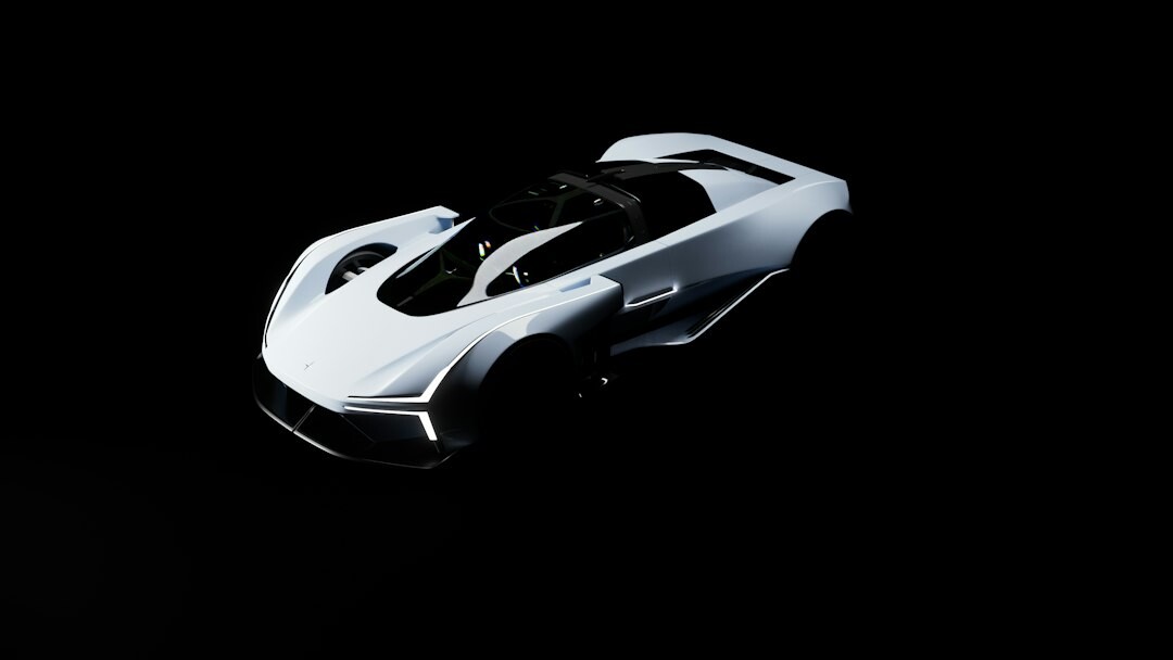 futuristic race car