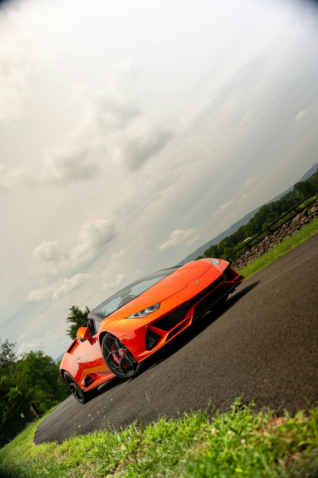 luxury sports car on road