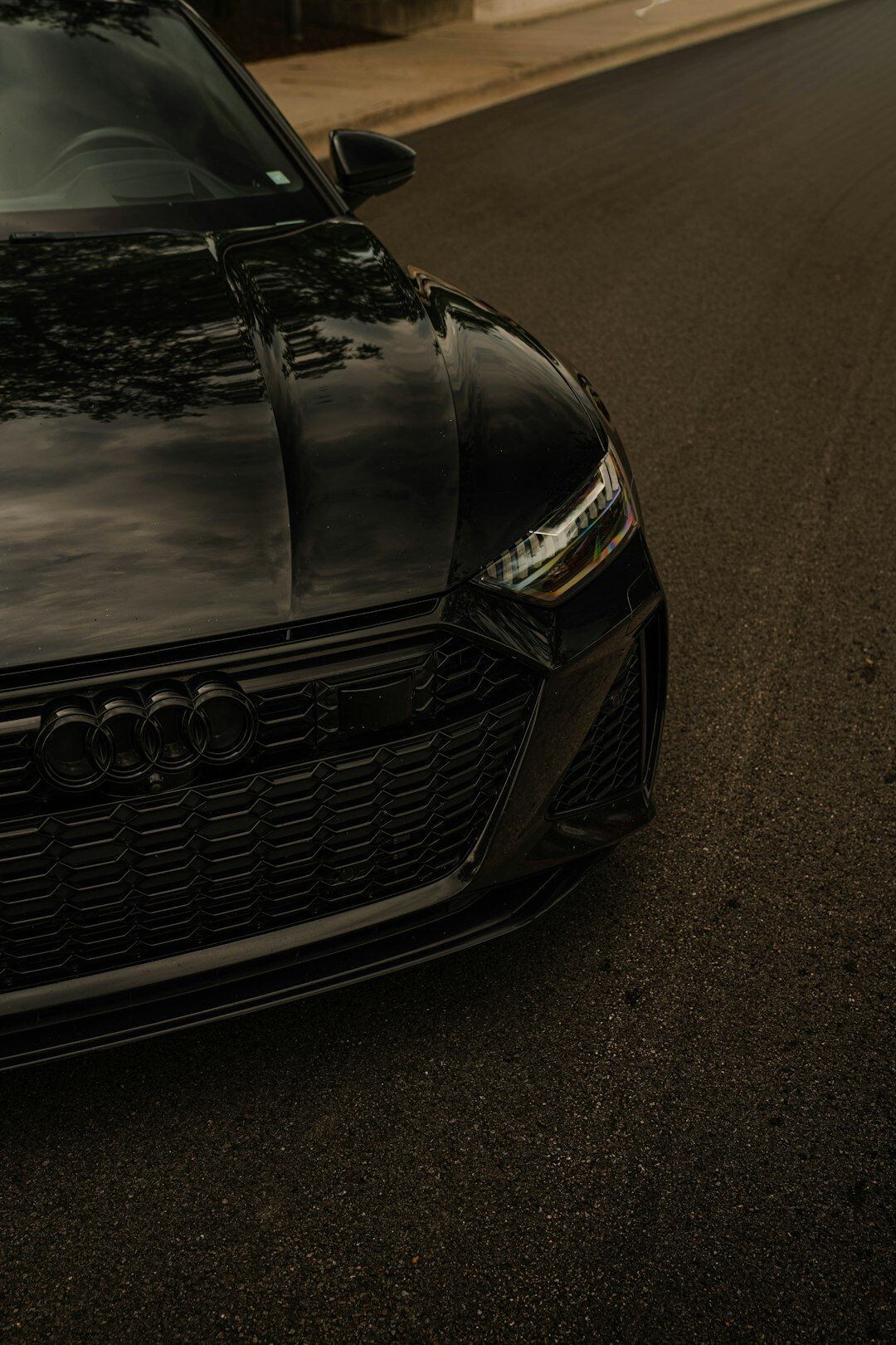 luxury sports car on open road