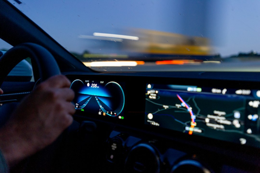 futuristic car with AI dashboard