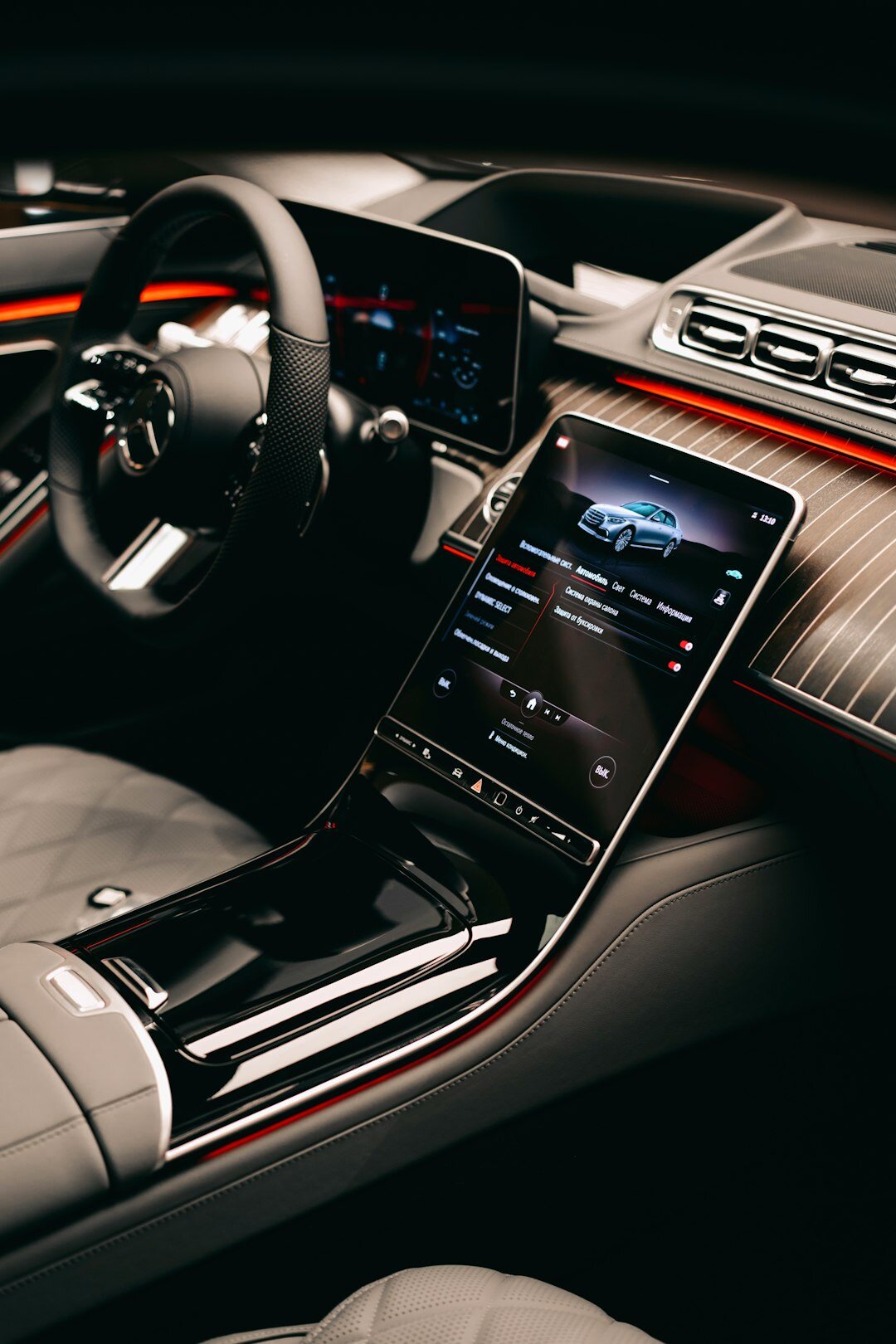 luxury car interior dashboard