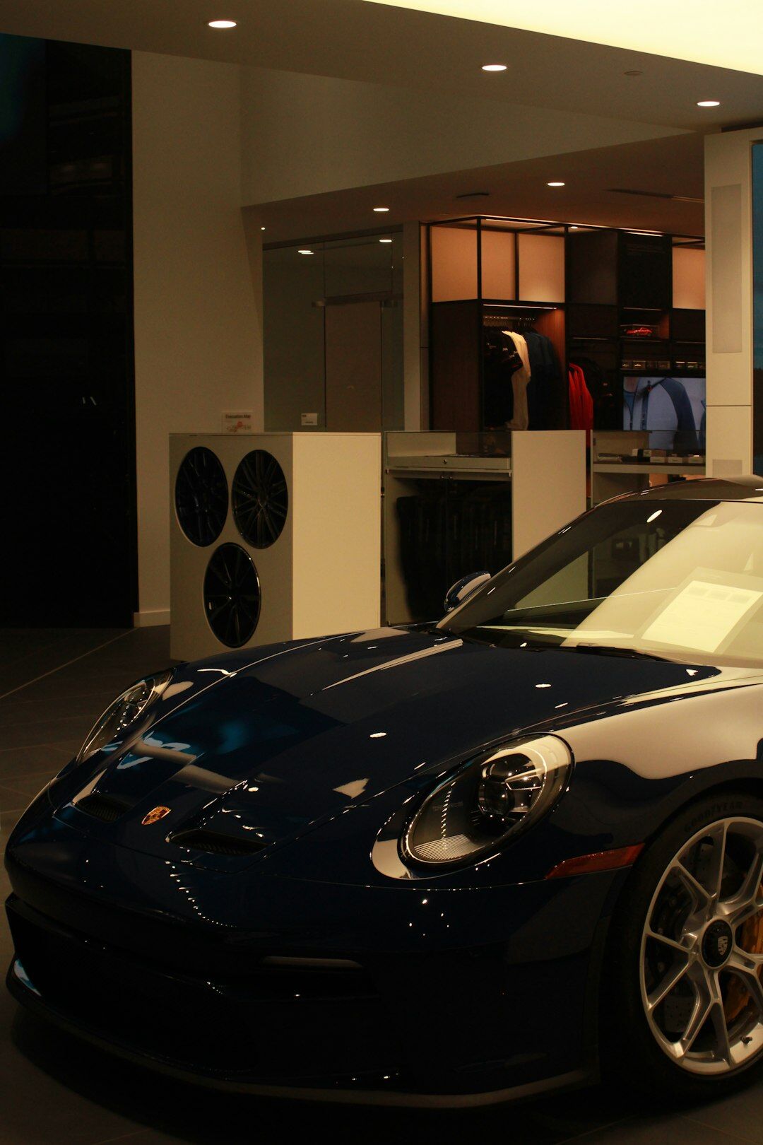 luxury car showroom interior